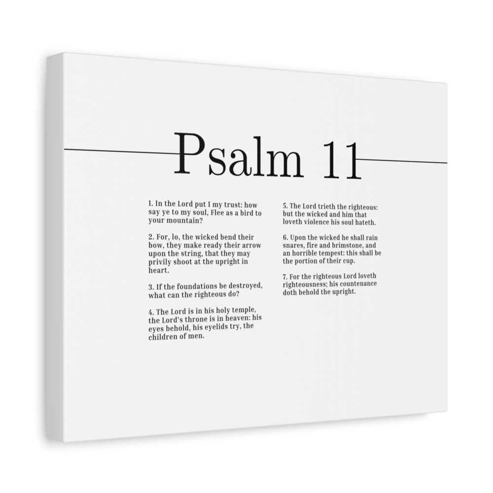 Scripture Canvas In The Lord I Put My Trust Psalm 11 Christian Wall Art Bible
